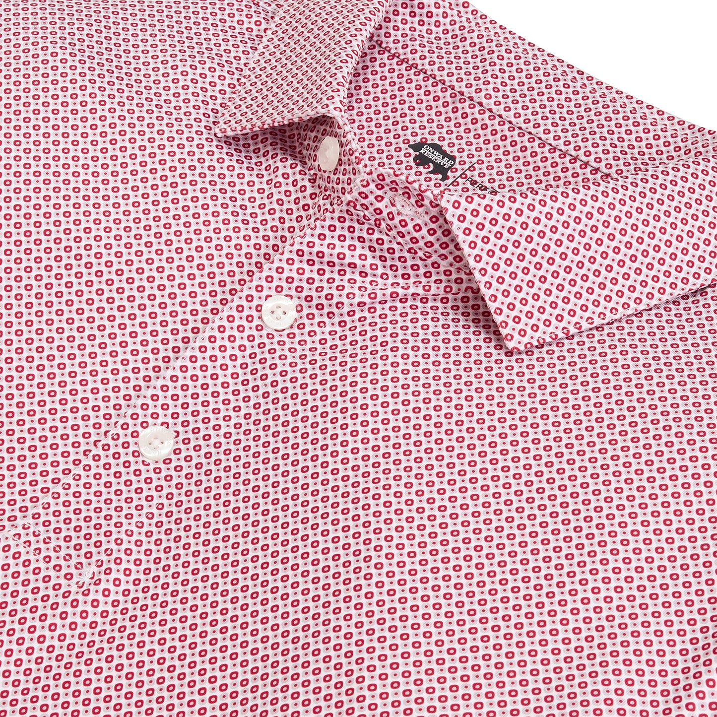 League Printed Performance Polo - Crimson