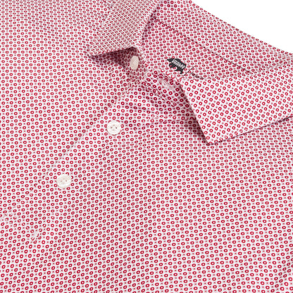 League Printed Performance Polo - Crimson