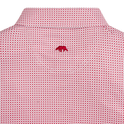 League Printed Performance Polo - Crimson