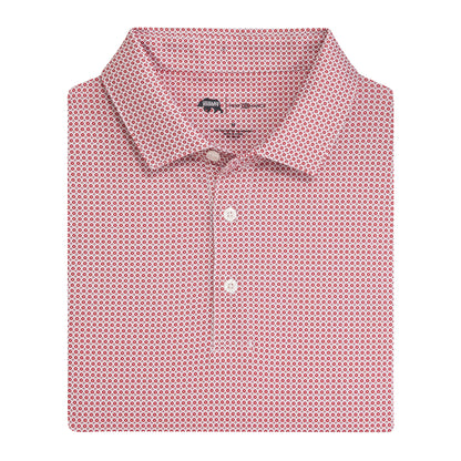 League Printed Performance Polo - Crimson