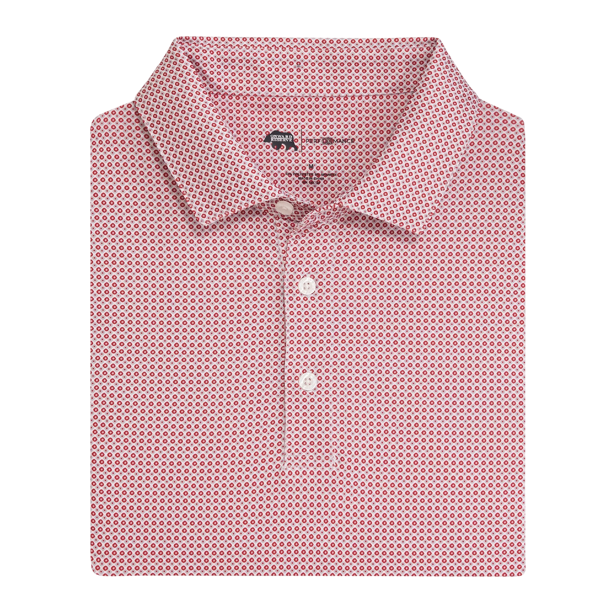 League Printed Performance Polo - Crimson