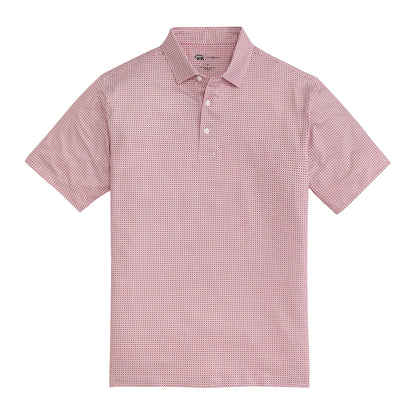 League Printed Performance Polo - Crimson