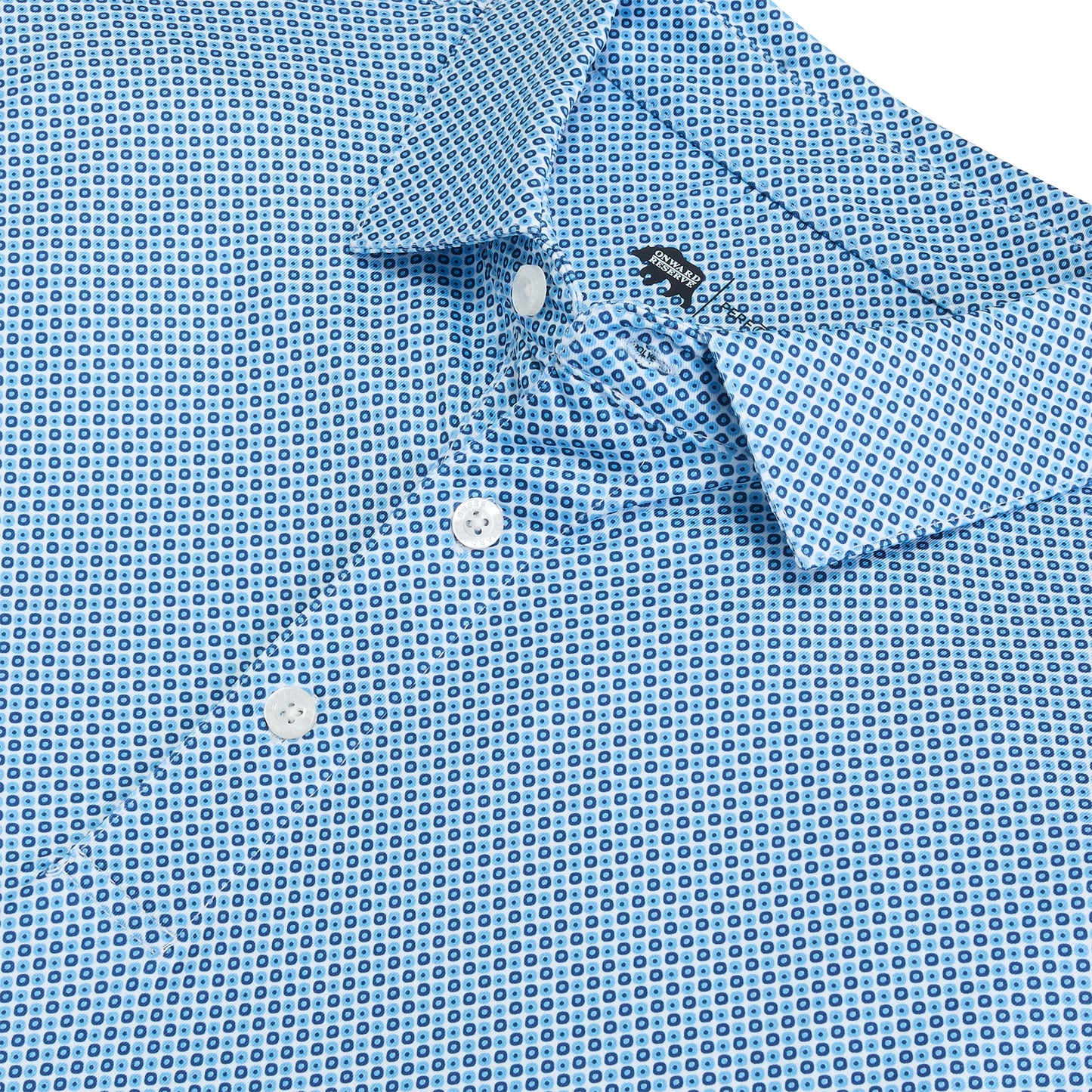 League Printed Performance Polo - Sport Blue