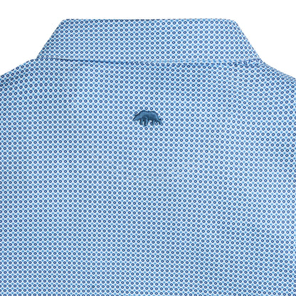 League Printed Performance Polo - Sport Blue