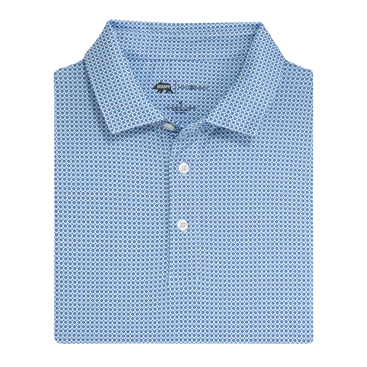 League Printed Performance Polo - Sport Blue