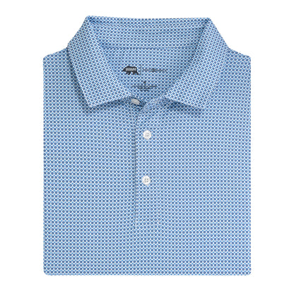 League Printed Performance Polo - Sport Blue