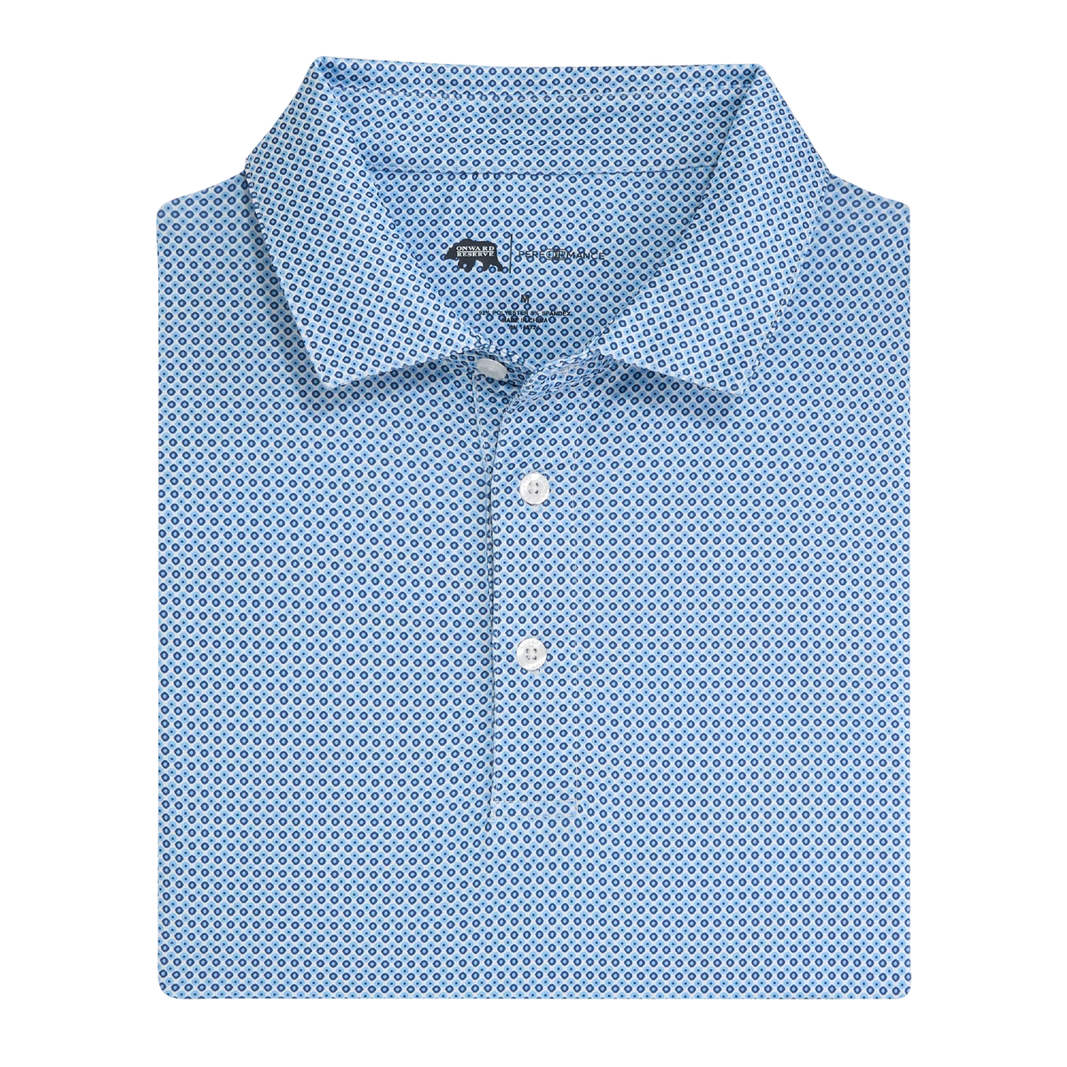 League Printed Performance Polo - Sport Blue