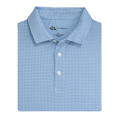League Printed Performance Polo - Sport Blue