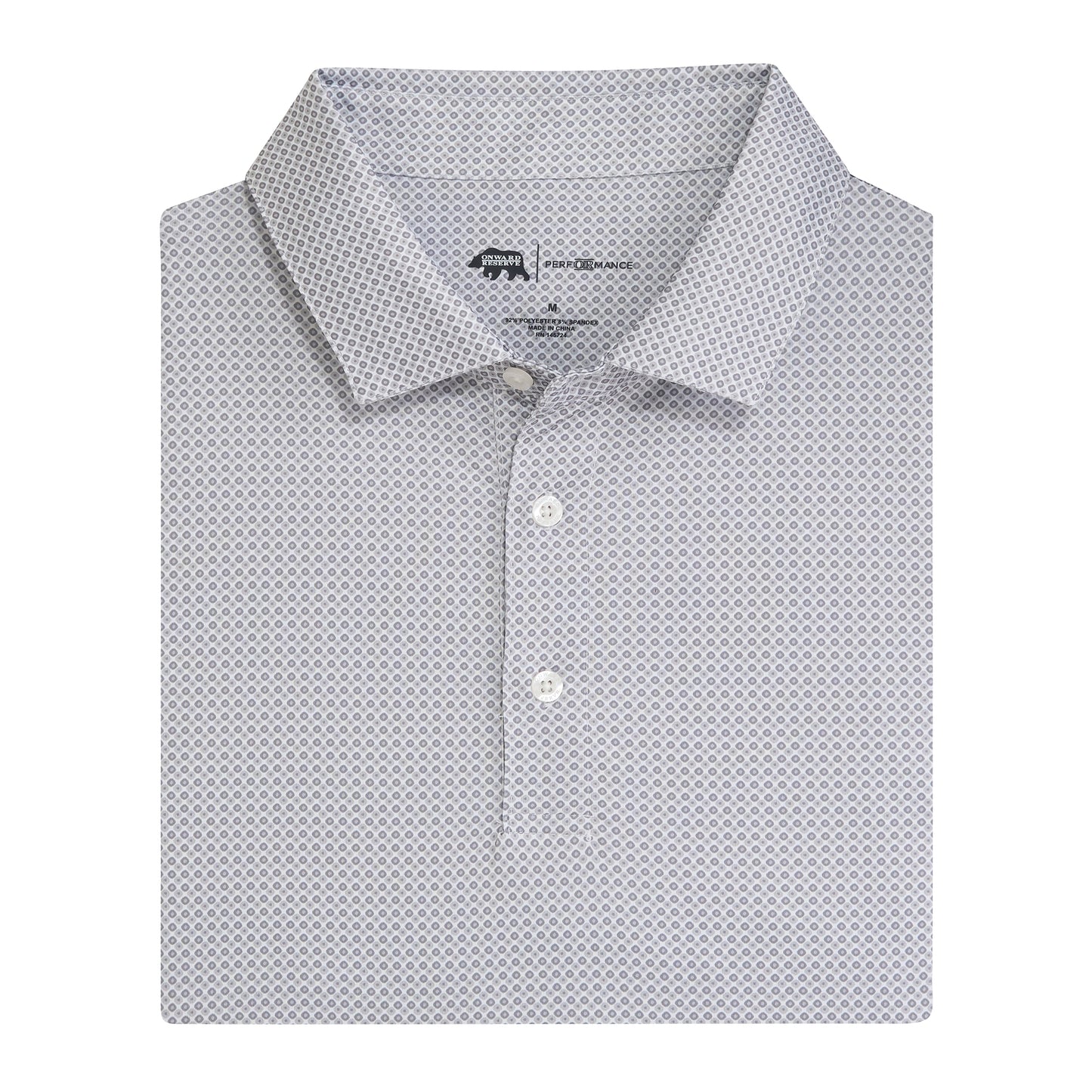 League Printed Performance Polo - Nine Iron