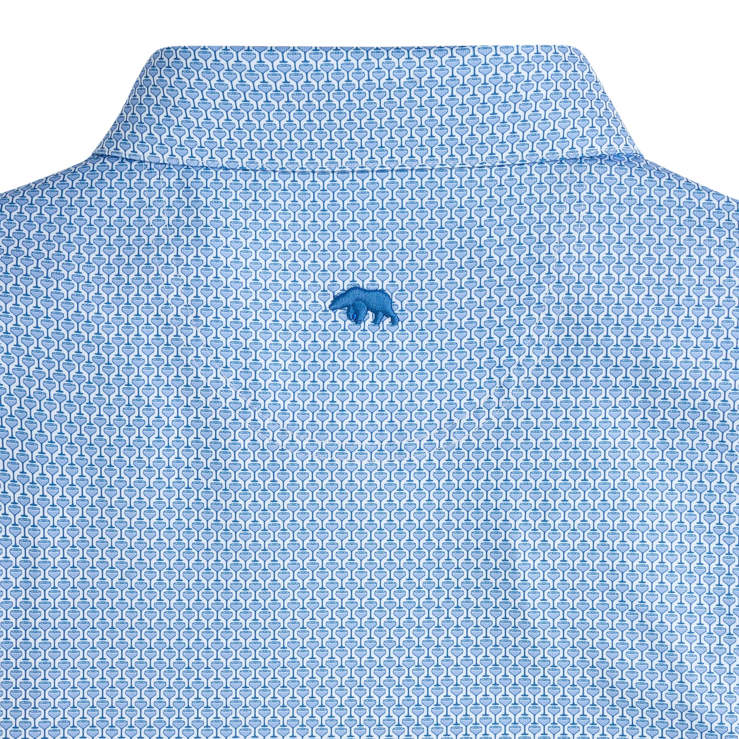 Night Owl Printed Performance Polo - Delft
