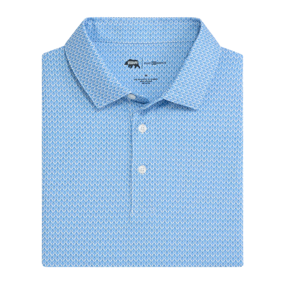 Night Owl Printed Performance Polo - Delft