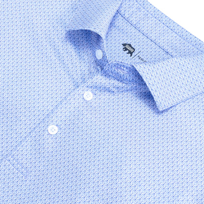 Night Owl Printed Performace Polo - Thistle