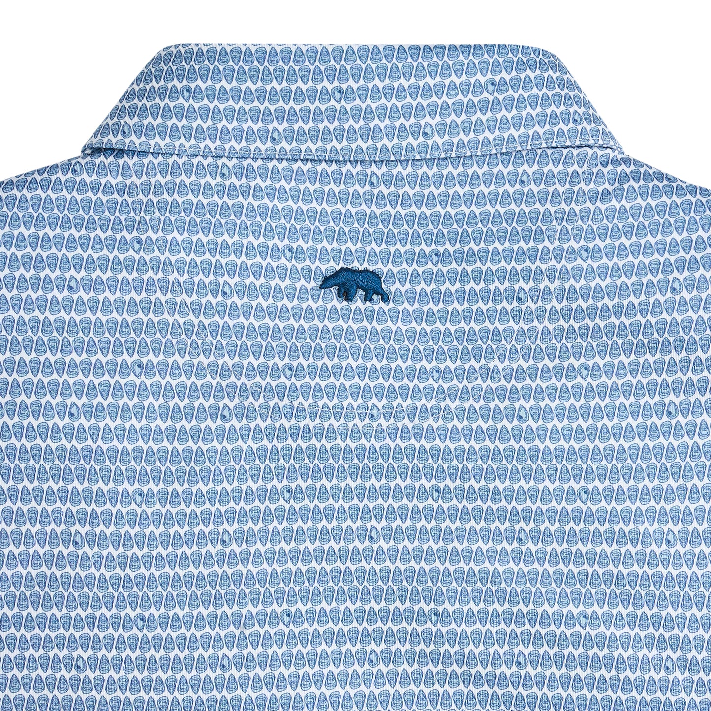 On the Half Shell Printed Performance Polo - Ensign Blue