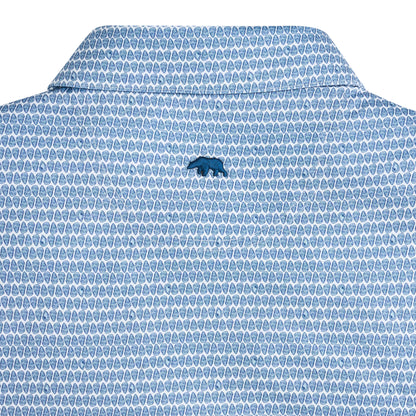 On the Half Shell Printed Performance Polo - Ensign Blue
