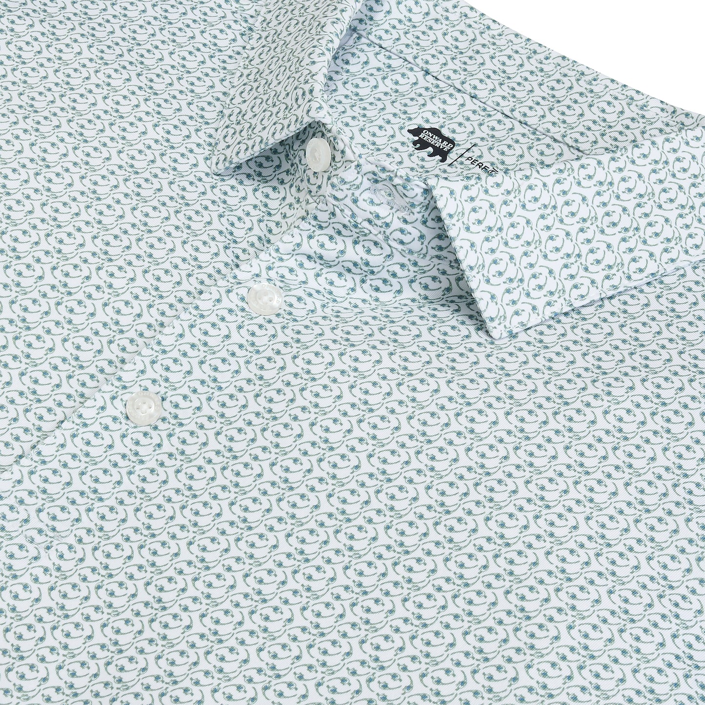 Bevy Printed Performance Polo - Hedge