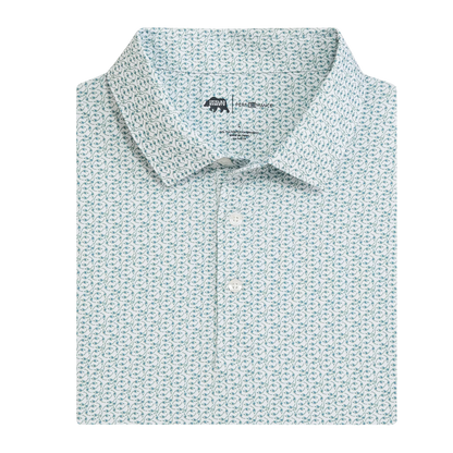 Bevy Printed Performance Polo - Hedge
