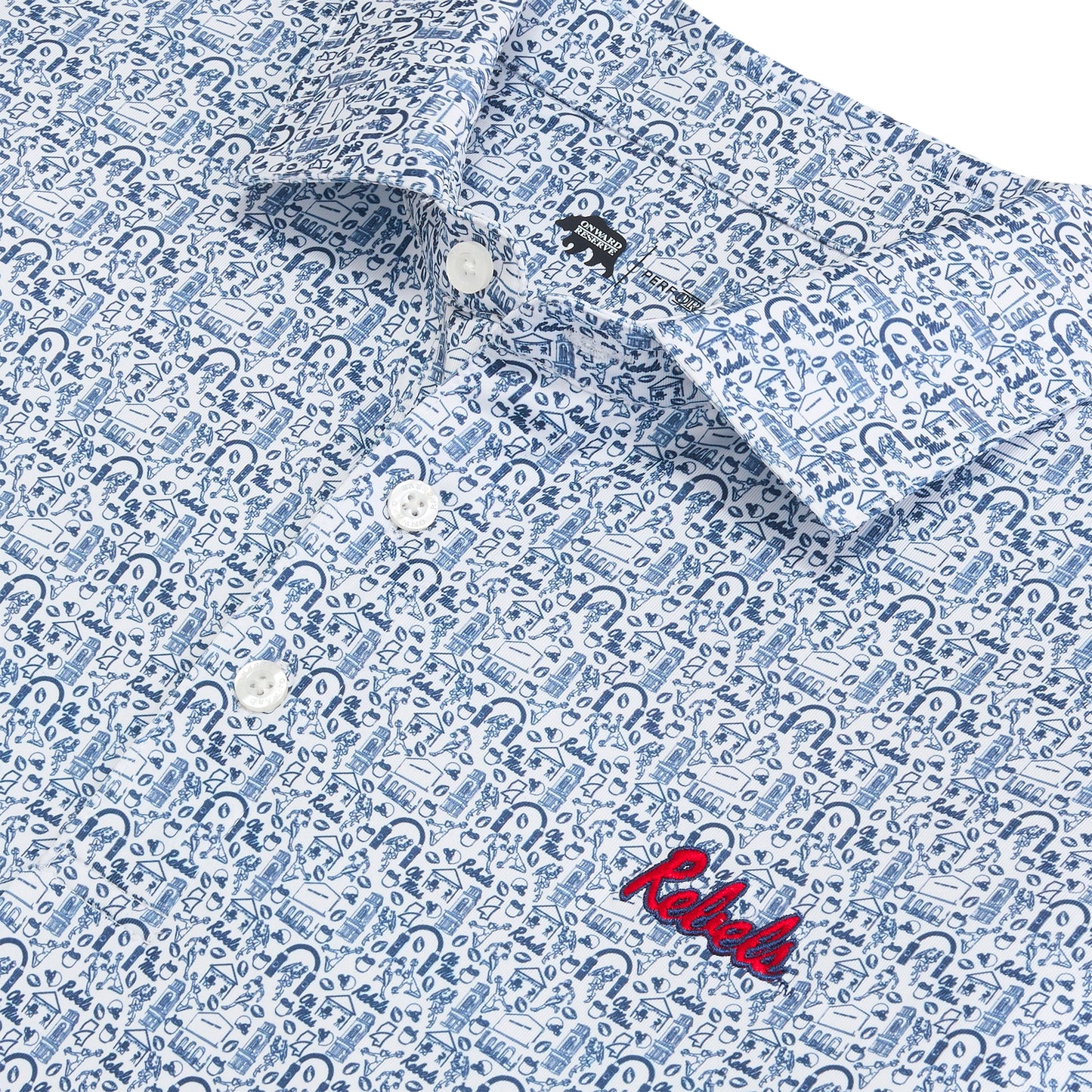 Ole Miss Icons Printed Performance Polo