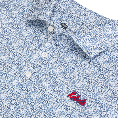 Ole Miss Icons Printed Performance Polo