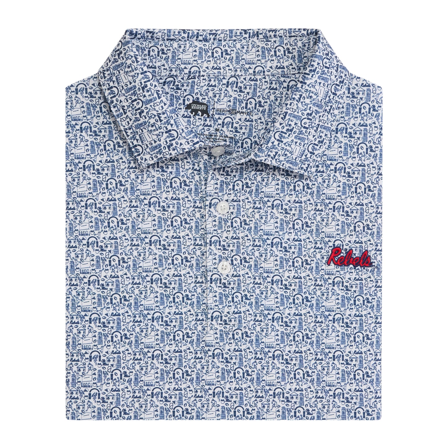 Ole Miss Icons Printed Performance Polo