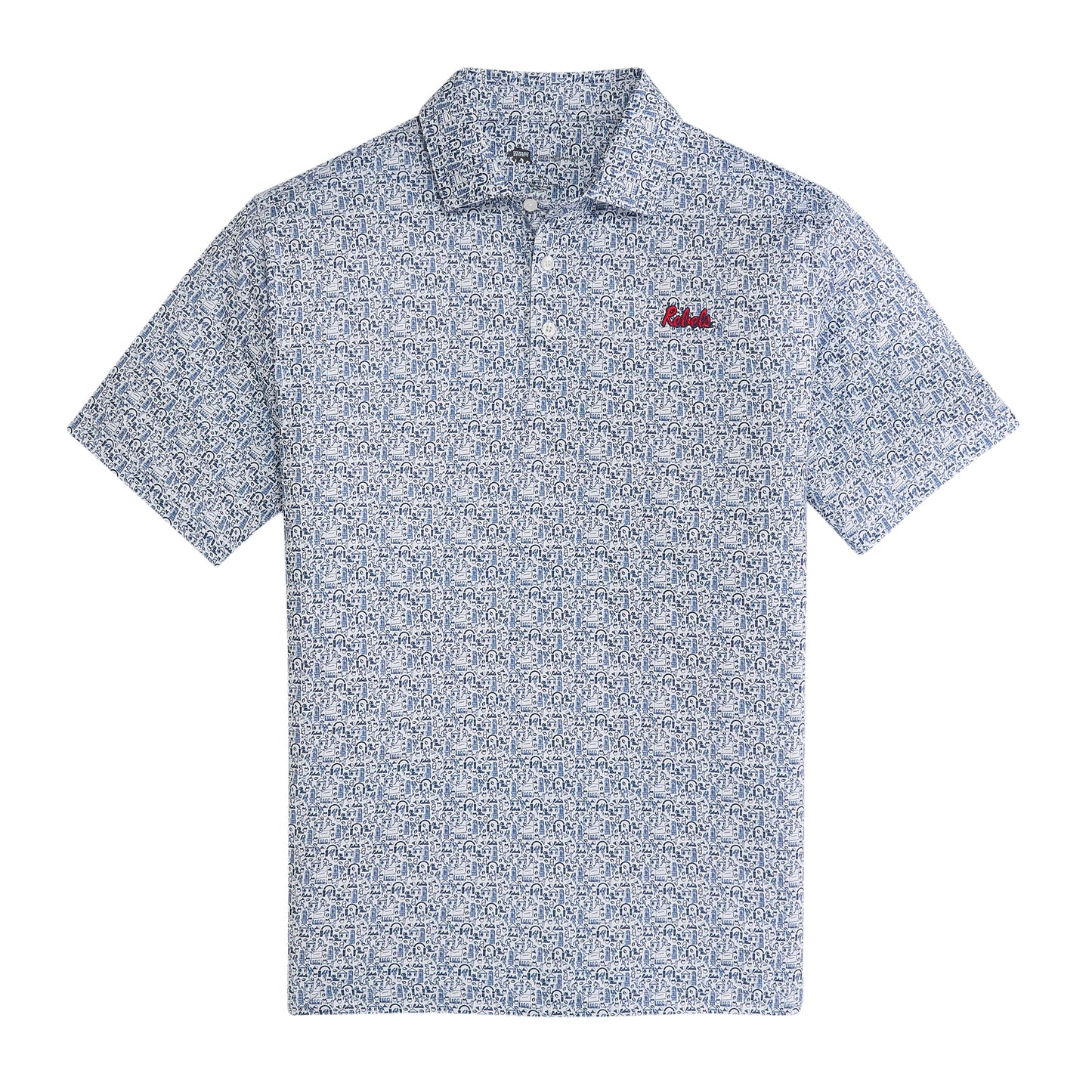 Ole Miss Icons Printed Performance Polo