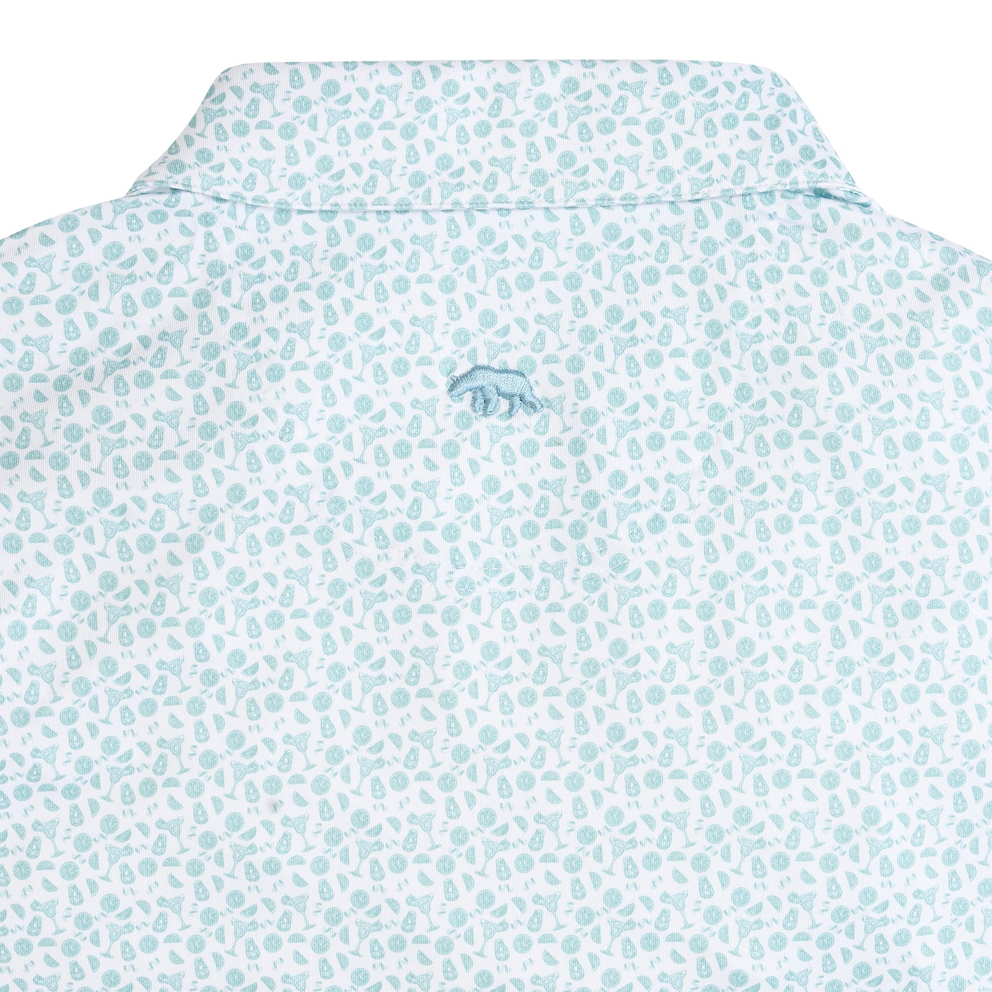 Rita Printed Performance Polo - Aquifer