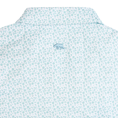 Rita Printed Performance Polo - Aquifer