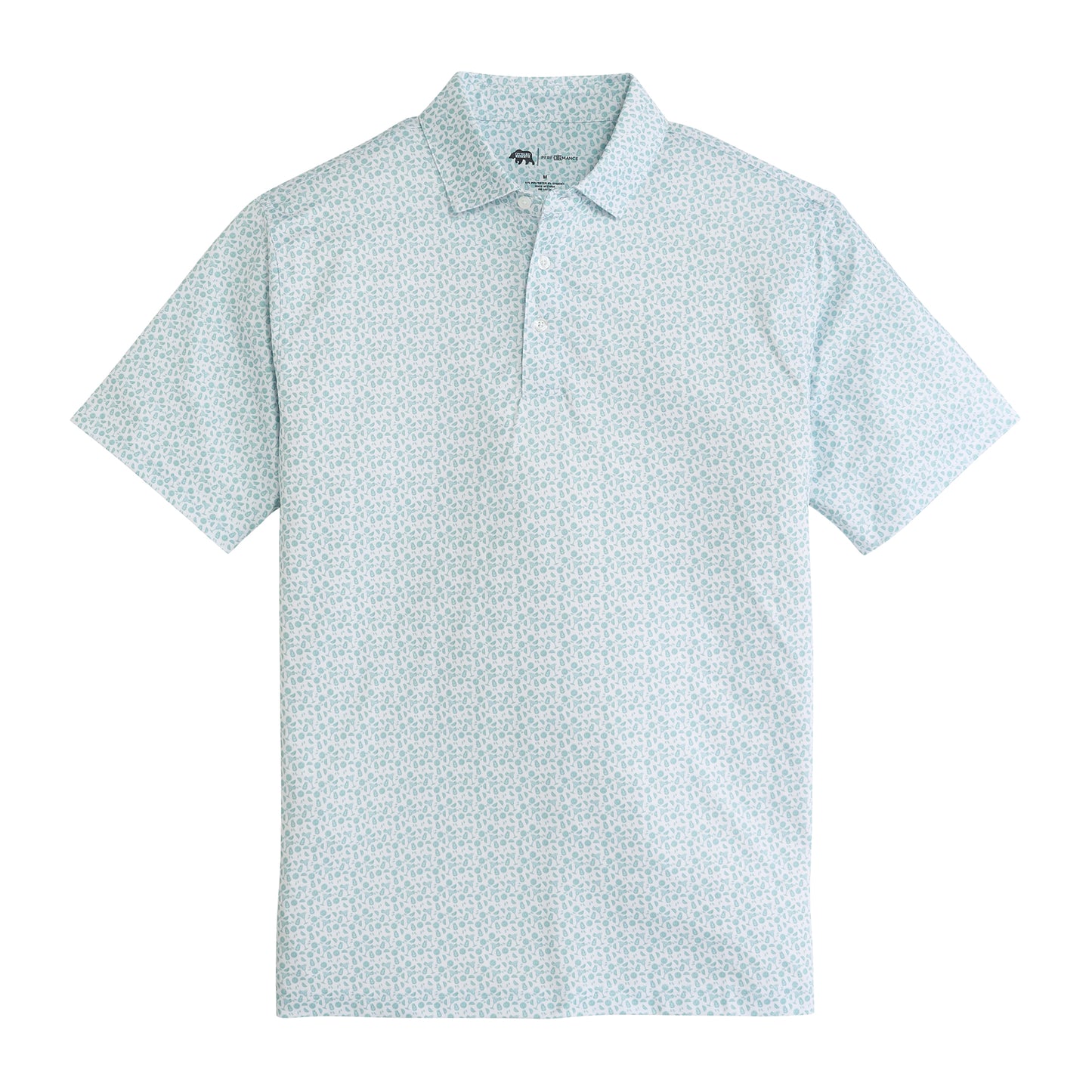 Rita Printed Performance Polo - Aquifer