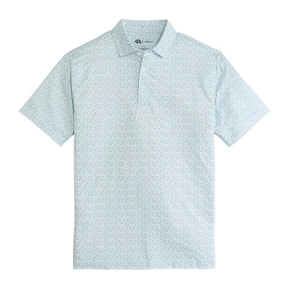 Rita Printed Performance Polo - Aquifer