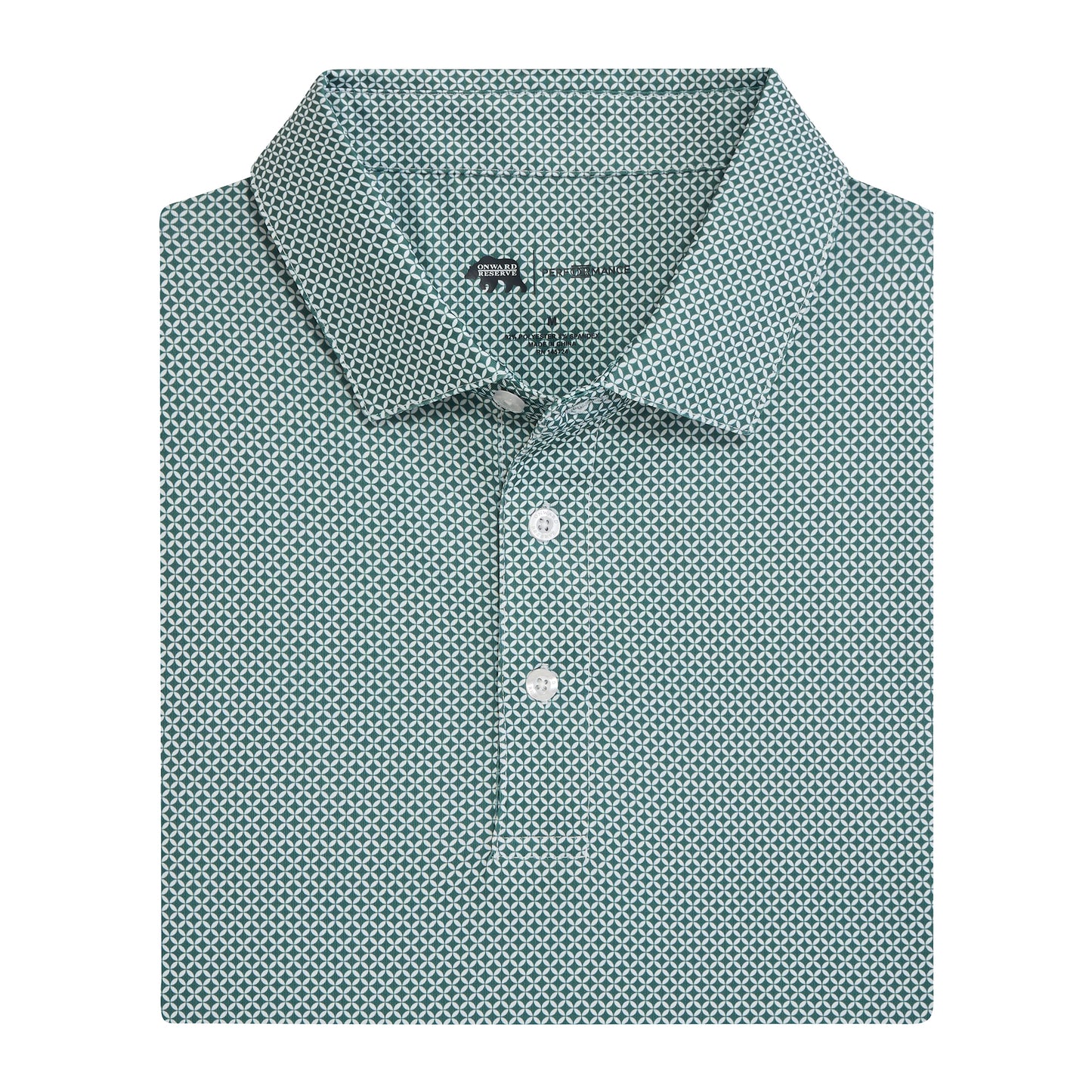 Scope Printed Performance Polo - Green