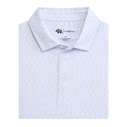 Shelling Out Printed Performance Polo - Sea Pink