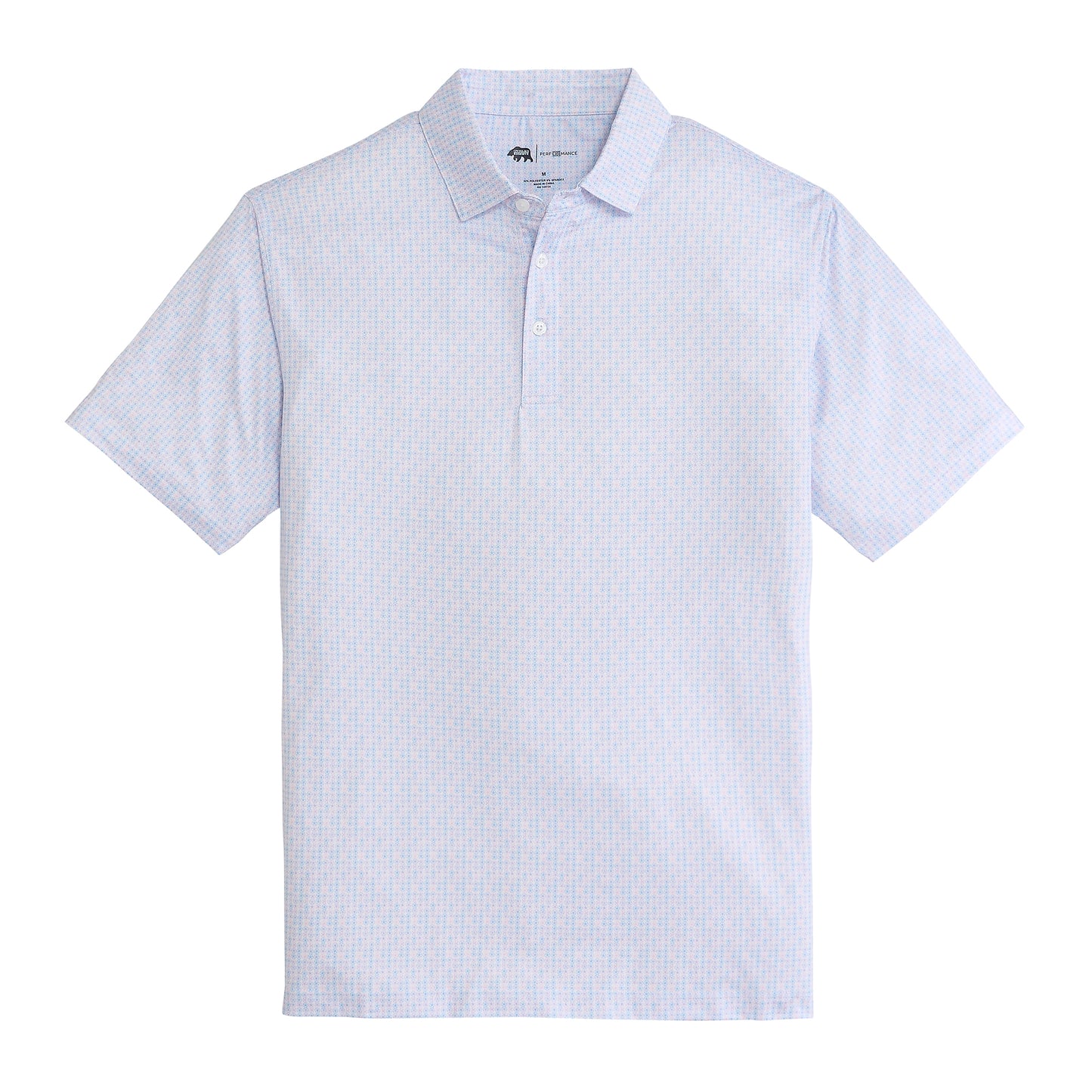 Shelling Out Printed Performance Polo - Sea Pink