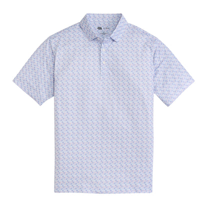 Low Country Printed Performance Polo - Powder Pink
