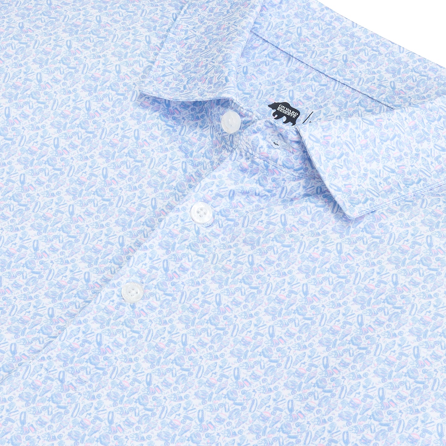 Snack Bar Printed Performance Polo - Orchid