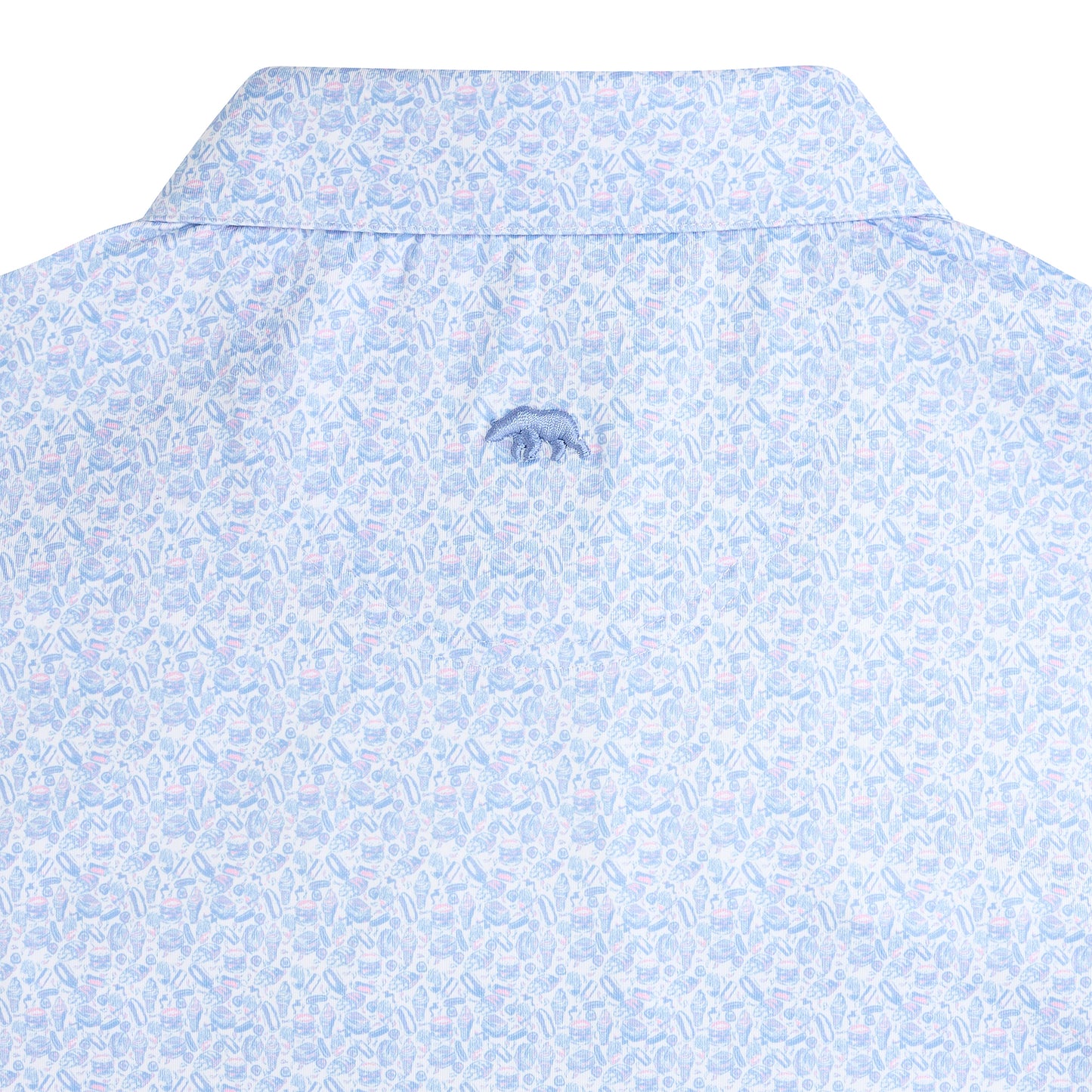 Snack Bar Printed Performance Polo - Orchid