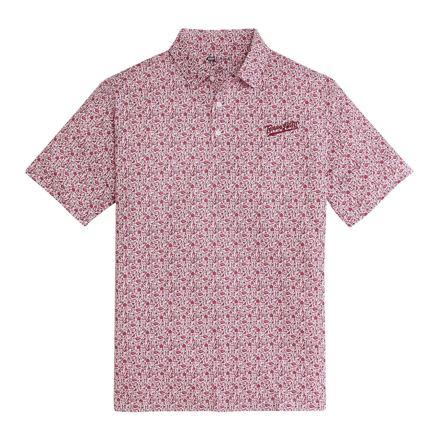 Texas A&M Icons Printed Performance Polo - White
