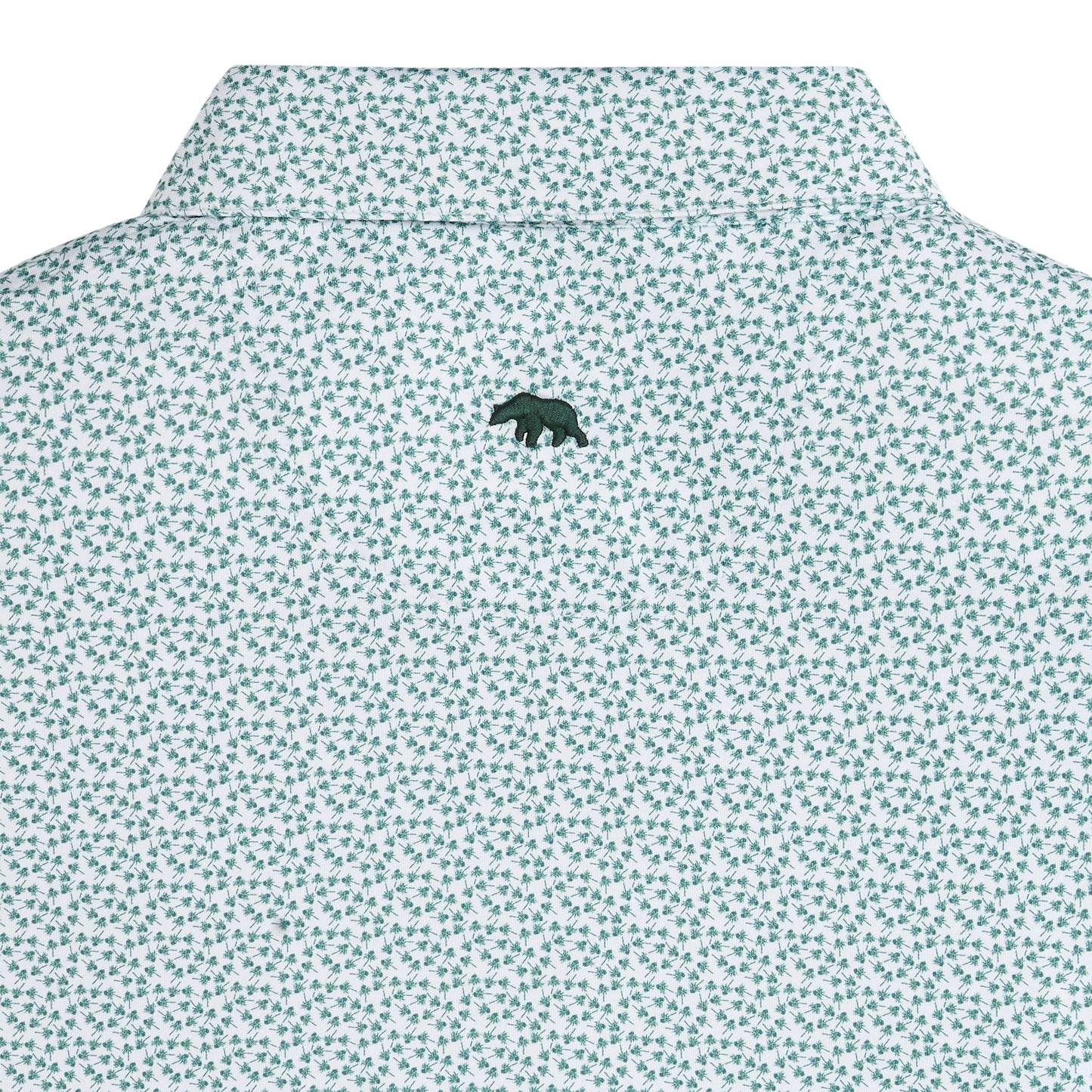 Thistle Printed Performance Polo - Mallard Green