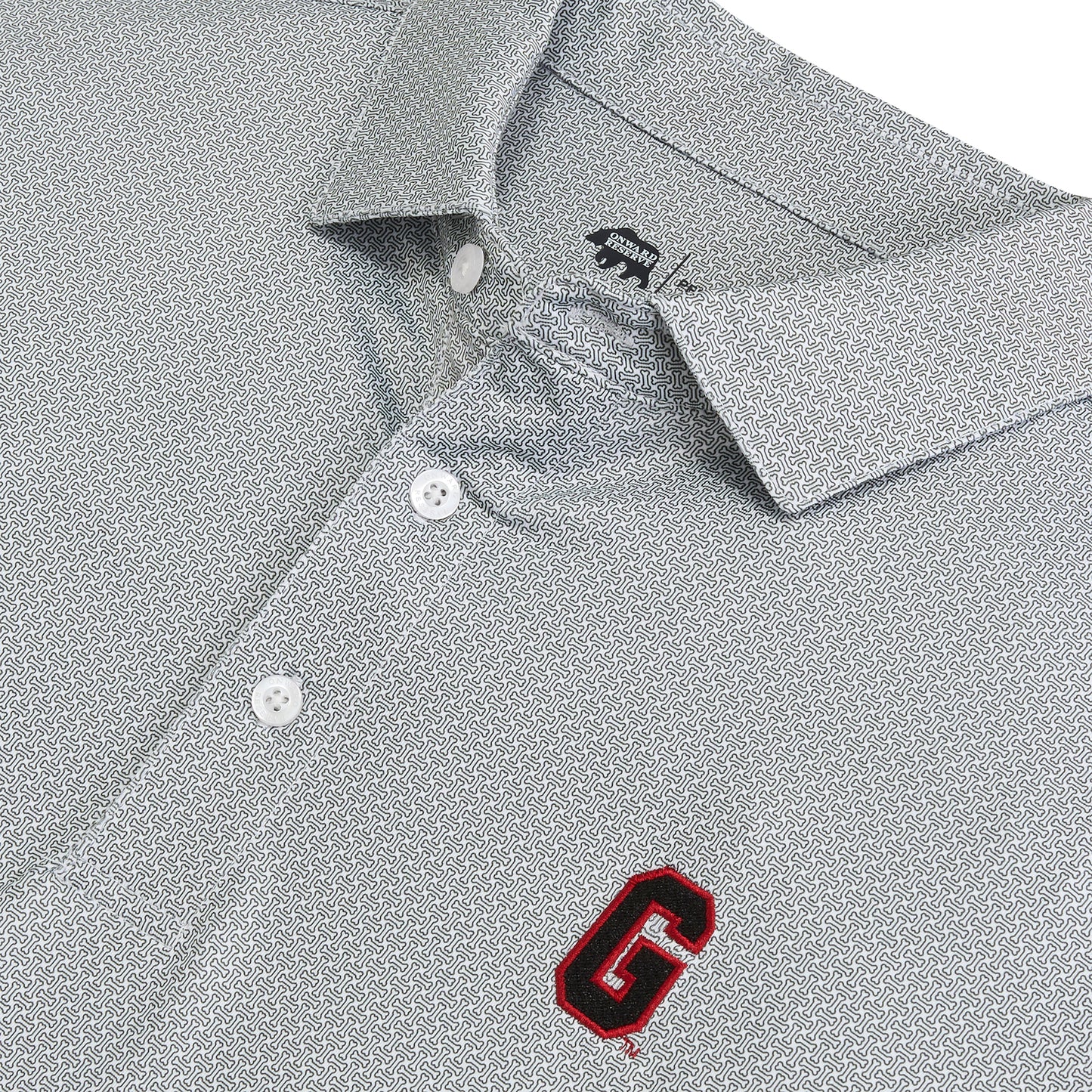 UGA Bone Yard Printed Performance Polo