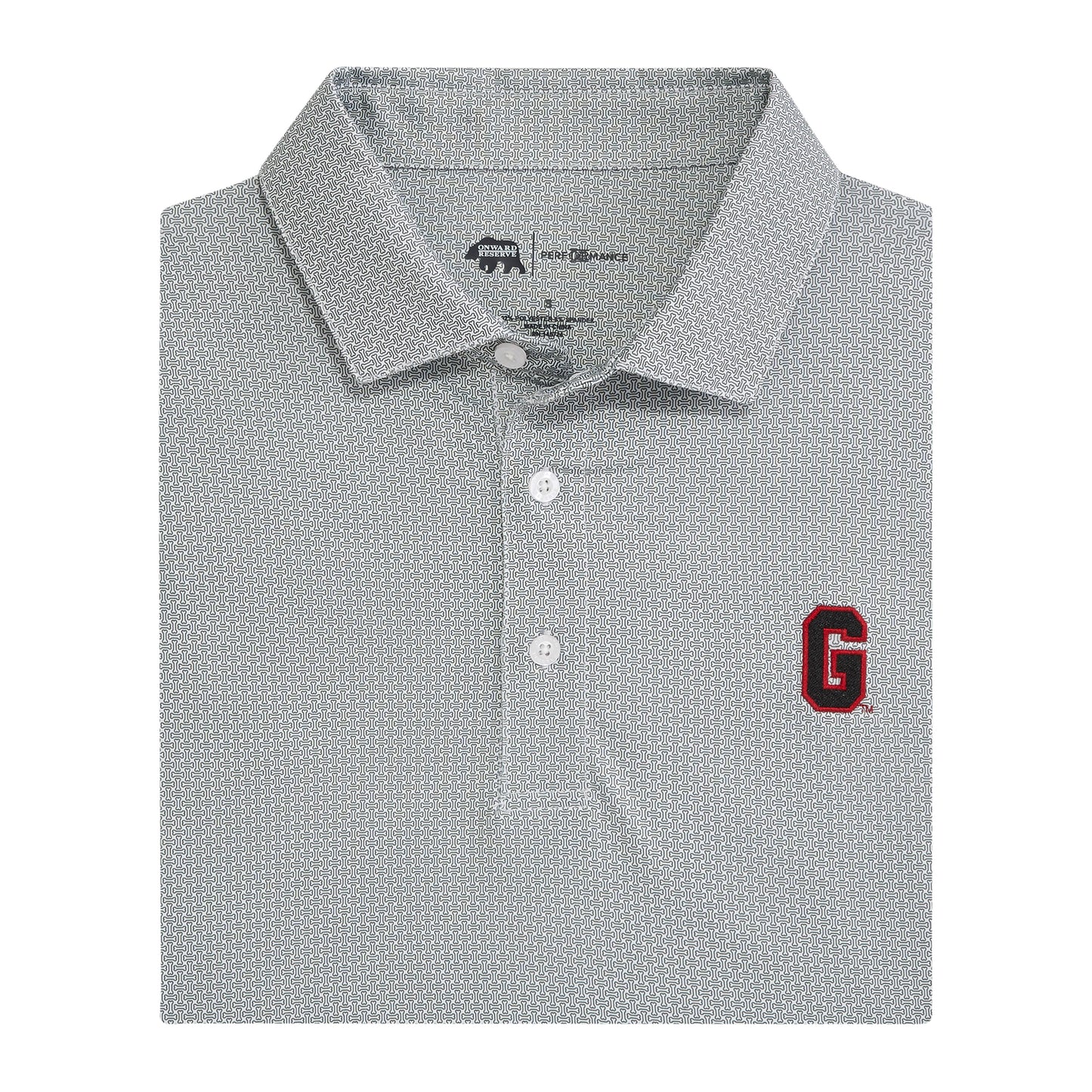UGA Bone Yard Printed Performance Polo