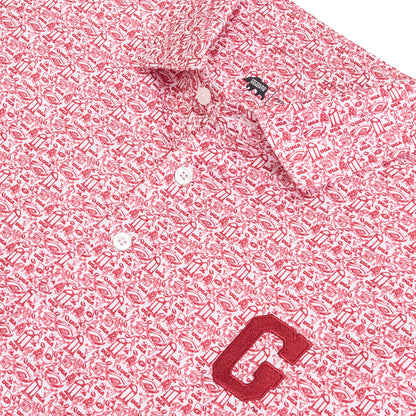 Georgia Icons Printed Performance Polo - White