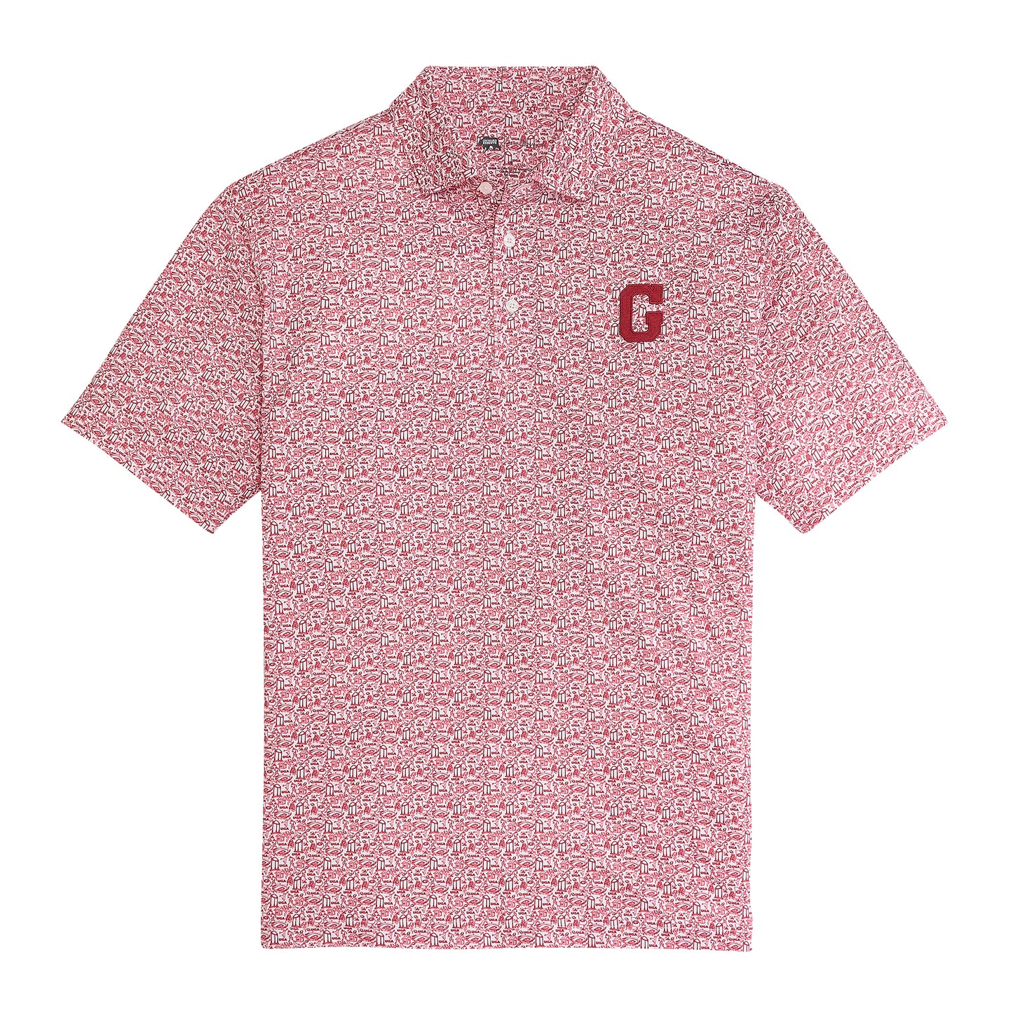 Georgia Icons Printed Performance Polo - White