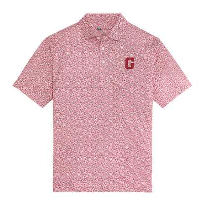 Georgia Icons Printed Performance Polo - White