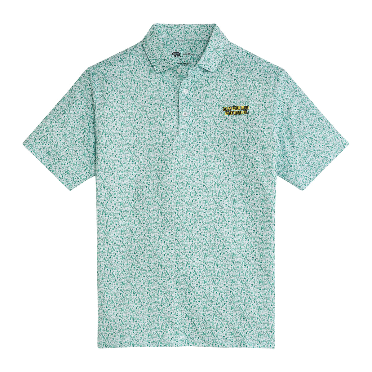 Waffle House Golf Legend Printed Performance Polo - White – Onward 