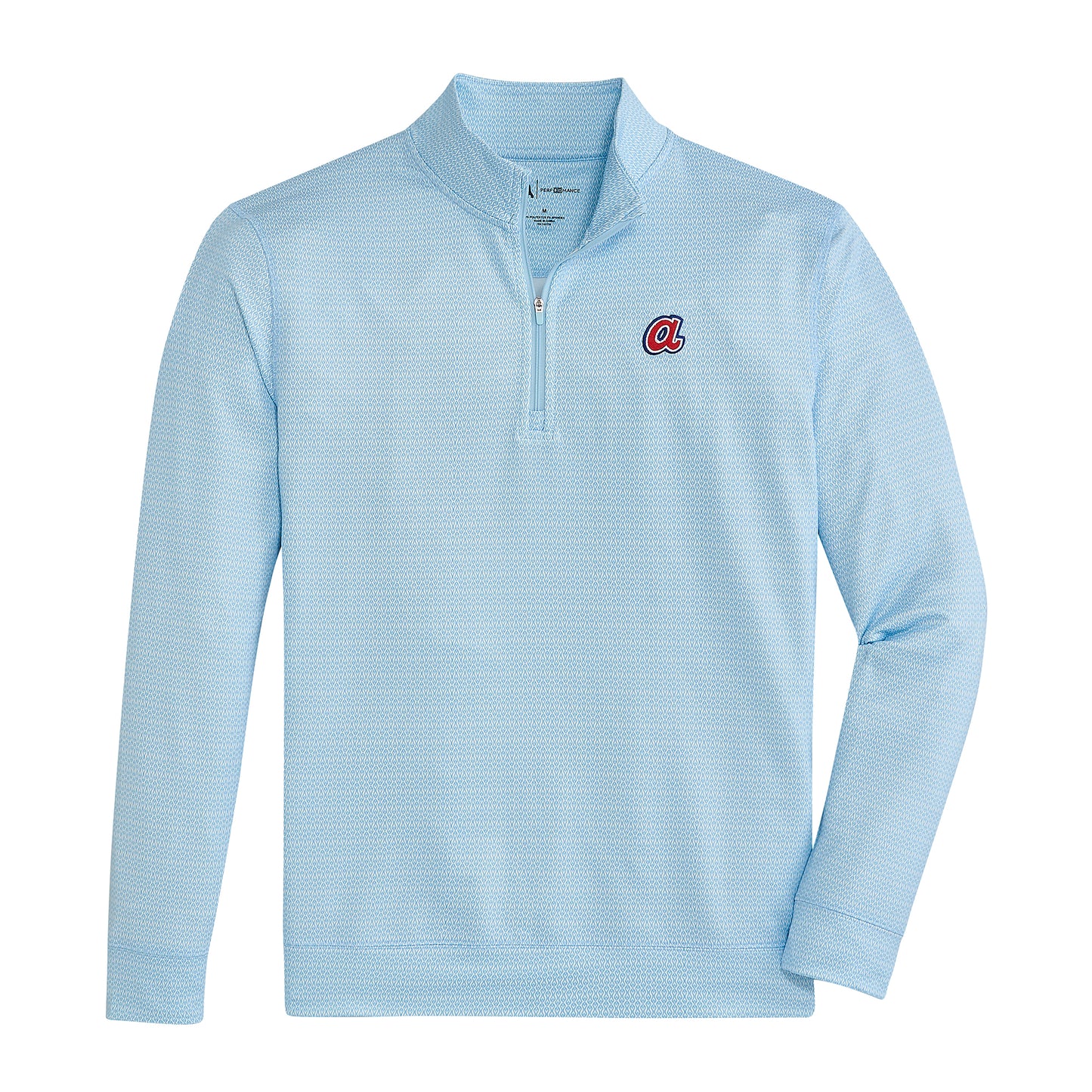 Atlanta Braves Feather Printed Performance 1/4 Zip - White