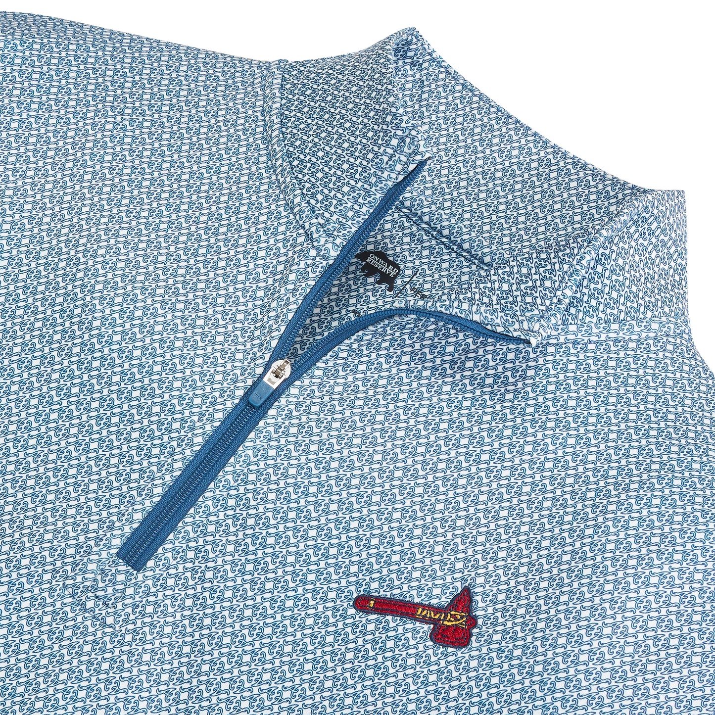 Braves A Printed Performance 1/4 Zip - White