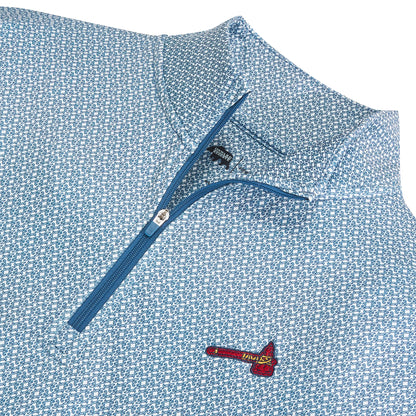 Braves A Printed Performance 1/4 Zip - White