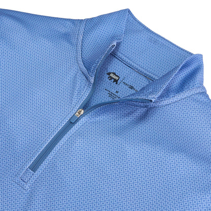 Cay Printed Performance 1/4 Zip - Riviera