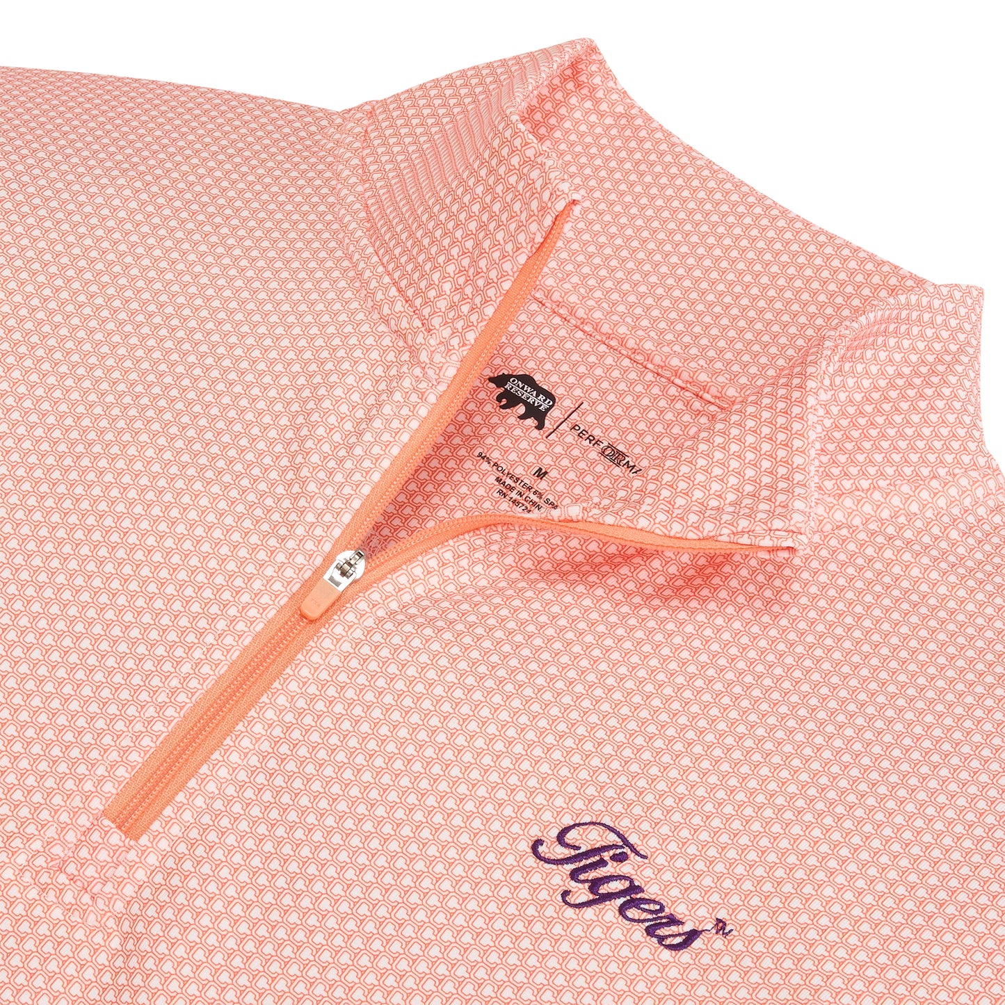 Clemson C Printed Performance Pullover