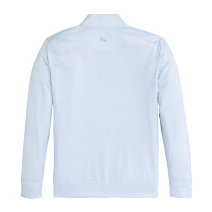 Hairline Stripe Printed Performance 1/4 Zip - Sky