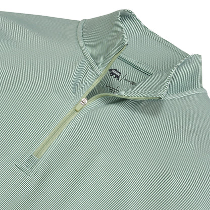 Hairline Stripe Printed Performance 1/4 Zip - Ivy