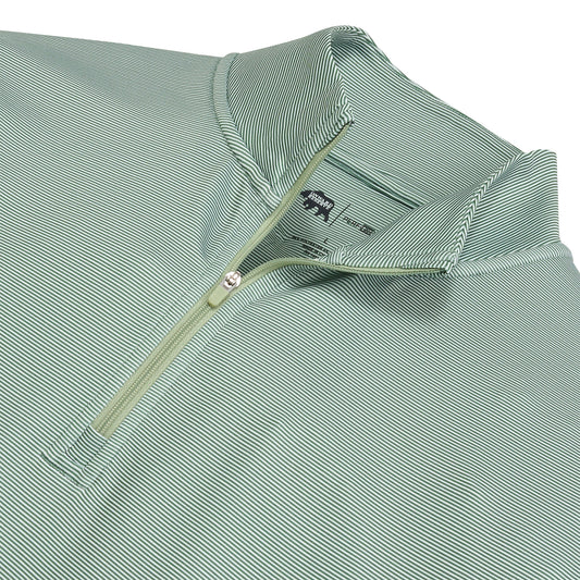 Hairline Stripe Printed Performance 1/4 Zip - Ivy